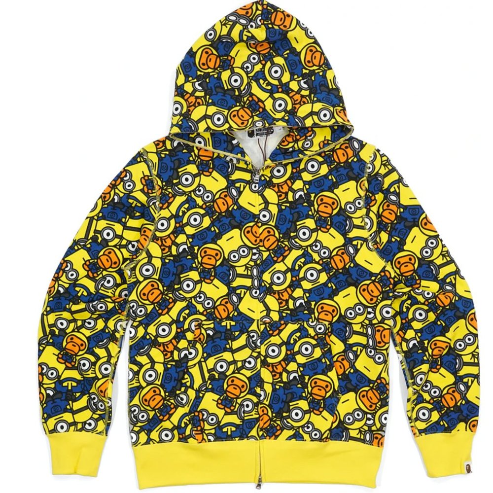 NWT - RARE BAPE Kids Milo x Minions Hoodie Kids Size 140